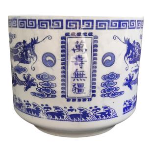 景德镇釉下彩高温陶瓷香炉寺庙家用插香供奉祭祀祭拜先人香具