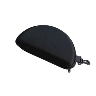 骑行太阳眼镜盒防压收纳护目镜盒风镜墨镜盒黑色便捷运动镜粗拉链