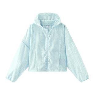 森马外套女碎花肌理森系少女感2025新款夏季宽松花苞连帽夹克甜美