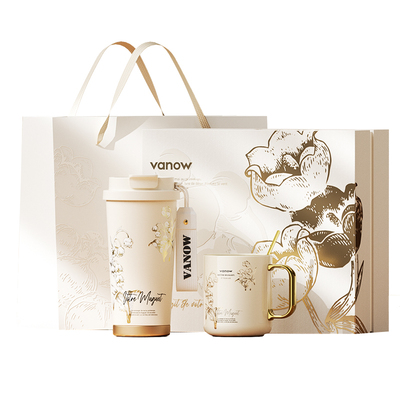 Vanow铃兰保温杯咖啡杯礼盒定制