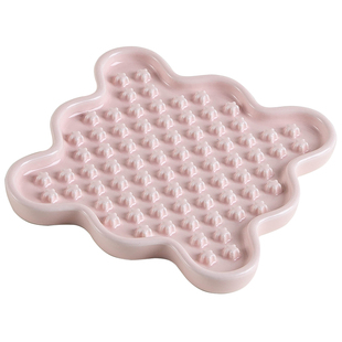 Petdebby多巴胺宠物碗慢食碗防噎猫咪餐盘狗狗舔食盆防黑下巴护颈