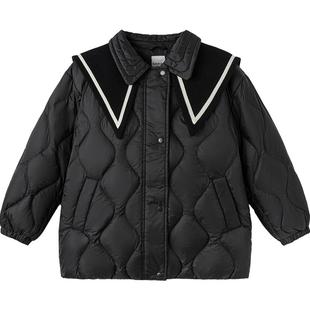 巴拉巴拉童装儿童羽绒服女童冬装中大童翻领外套保暖时尚百搭甜美