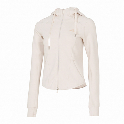 阿迪达斯女外套2026春款舒适修身跑步训练休闲运动连帽夹克KH2701