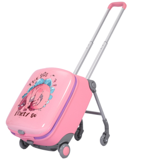 90分联名芝麻街儿童拉杆箱20寸登机坐娃骑行溜遛娃箱男女孩行李箱