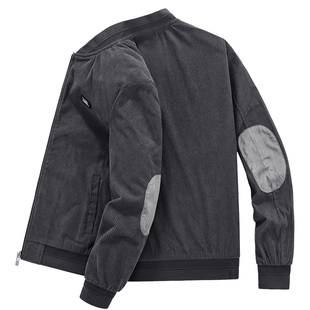 吉普正品男装灯芯绒夹克男休闲补丁2026春季新款短款工装上衣外套