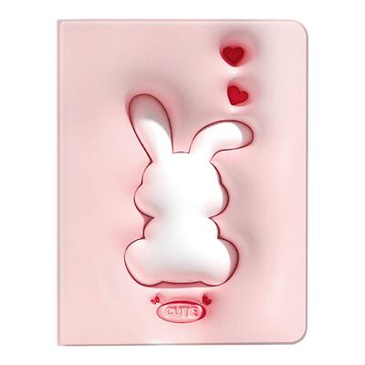 棉花浅紫兔苹果平板保护套