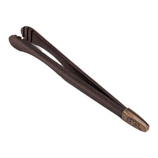 黑檀木合金茶夹茶具六君子配件夹子茶铲茶叶匙勺子分茶匙实木镊子