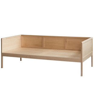 MUMO木墨床榻简易原木简约实木床黑胡桃樱桃木新中式罗汉床