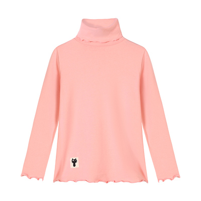 女童高领打底衫秋冬纯棉内搭上衣