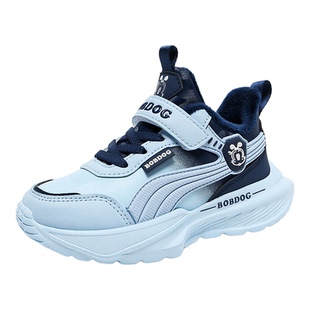 巴布豆童鞋男童棉鞋2025冬季新款中大童加绒加厚儿童保暖运动鞋子