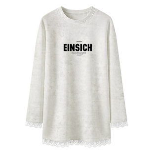 德绒加绒打底衫女内搭胖mm大码女装t恤宽松中长款上衣遮屁股洋气