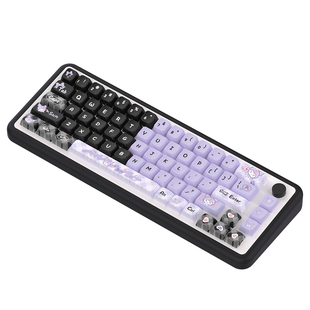 库洛米可爱通黑粉紫键帽 MDA高度Alice爱丽丝80分裂空格机械键盘