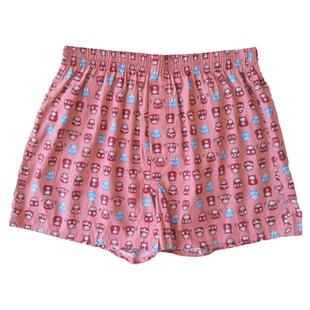 本命年阿罗裤情侣居家睡裤短裤男夏季家居纯棉平角内裤女大裤衩子