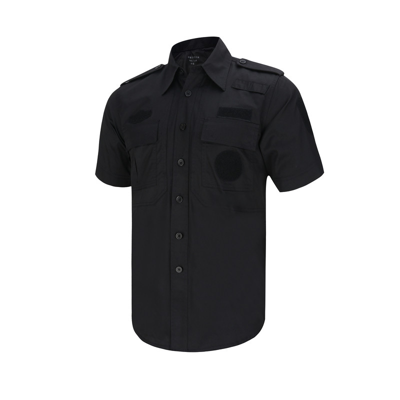 斜纹作训服夏季短袖保安工作服套装春秋长袖战训服物业门卫制服男