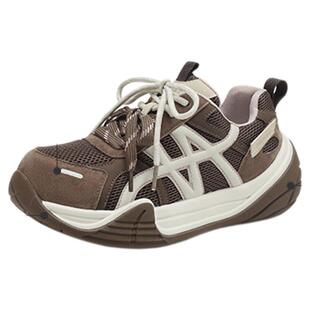 星期六红色德训鞋女款厚底女鞋子增高阿甘鞋百搭休闲鞋复古运动鞋