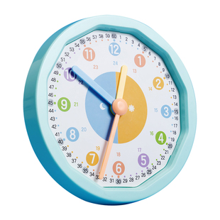 晨光时钟教具小学生一二年级用三针联动儿童时钟学习认识钟表模型学习认识时间教学用具12小时模型学习认知
