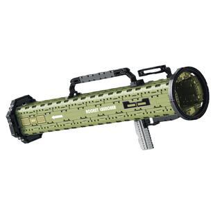 臻砖reobrix77027 AT-4火箭炮筒发射抛壳软弹儿童拼装积木玩具