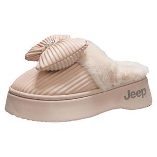 JEEP女鞋冬季棉拖鞋女外穿2025新款毛绒棉拖女款厚底冬天加绒棉鞋
