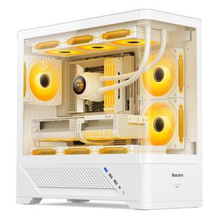 航嘉机箱曲面海景房GX760S PRO超级堡垒360水冷电脑台式主机matx