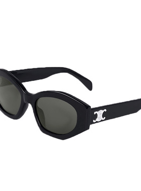 法式复古新款多边形墨镜女多边形