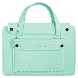 风琴笔记本电脑包轻便商务通勤公文包防水14寸轻便苹果macbook包