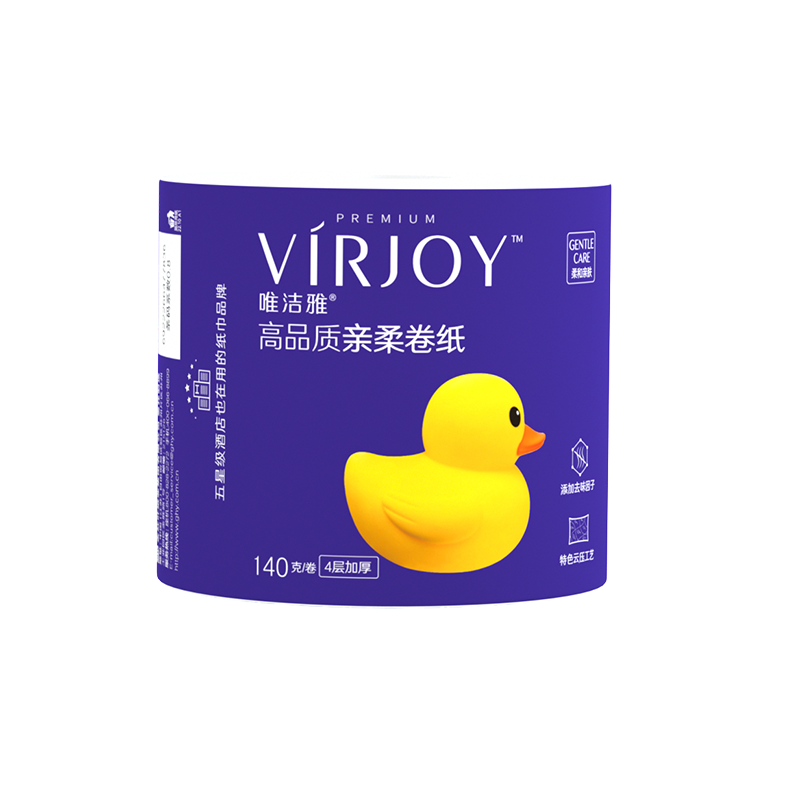 Virjoy唯洁雅厚柔系列有芯卷纸卫生纸厕纸可冲马桶140g10卷/27卷