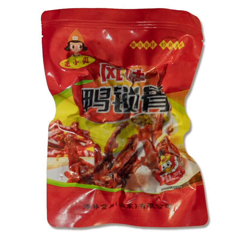 正小爽甜辣味风味鸭锁骨开袋即食