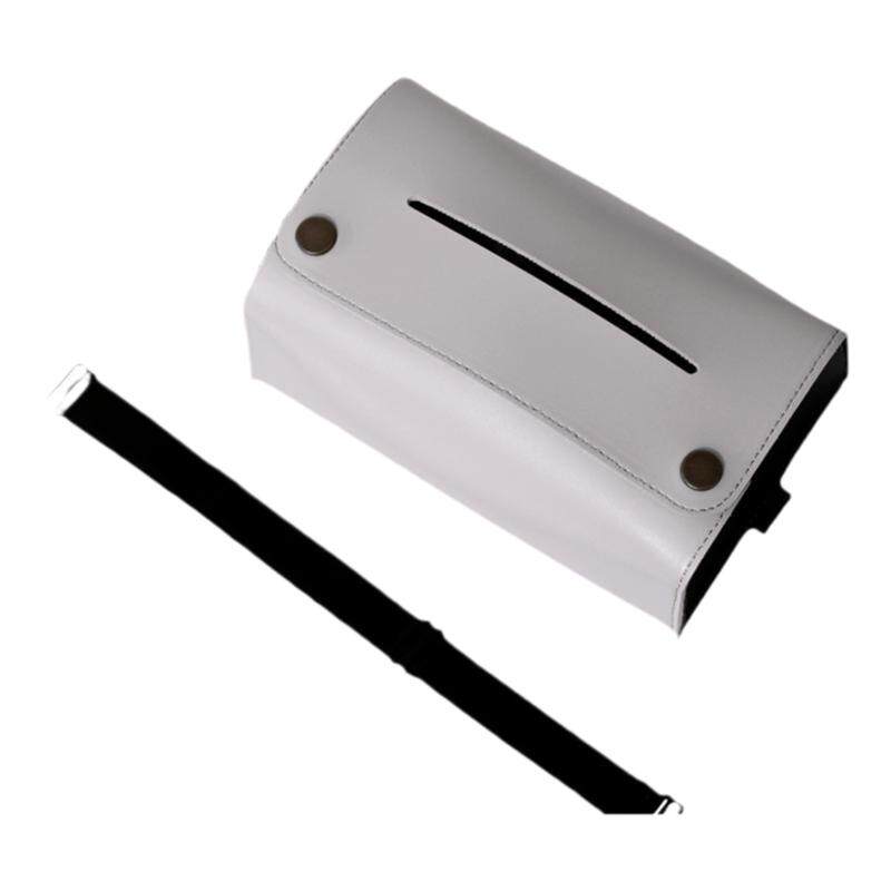 马鞍皮车载纸巾盒石澜原创设计