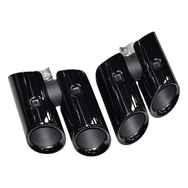 适用于保时捷macan四出排气管改装玛卡GTS钛黑尾喉运动汽车尾嘴