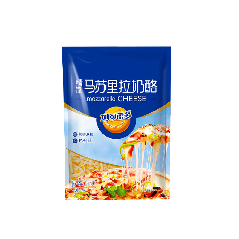 妙可蓝多马苏里拉芝士碎拉丝家用披萨材料烘焙配料奶酪芝士条450g