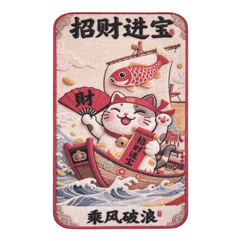 萌怪兽5D新款猫抓板立式墙贴