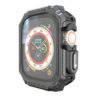 适用苹果手表s10/ultra2保护壳iwatch9半包s9镂空s8/s7/s6铠甲壳applewatch9/8/se碳纤维49/45/44/41mm保护套