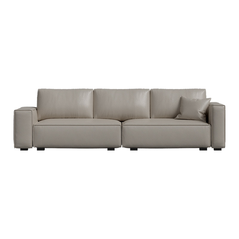 家居真皮沙发浪度意式