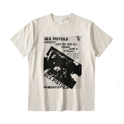 sex pistols live punk rock ink printing性手枪朋克风短袖T恤