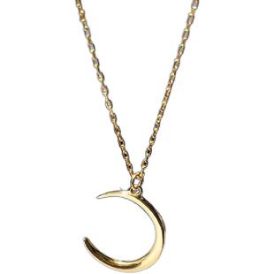 s925纯银小众设计月亮项链女潮锁骨链网红简约气质冷淡风百搭韩版