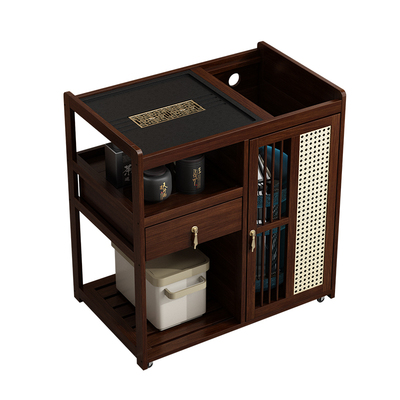 思薇梦实木移动茶桌家用小茶台柜