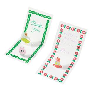 KINGJIM锦宫立体贴纸Pop-up stickers透明弹出式立式手帐素材HITOTOKI手工diy