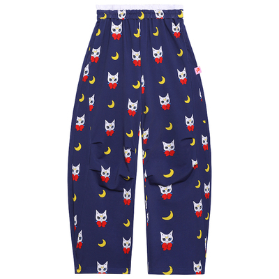 【美猫战士】印花针织长裤夏季