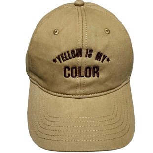 -黄是我的颜色-美式复古棒球帽男女通用刺绣字母鸭舌帽防晒遮阳帽