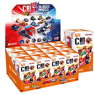 新布鲁可变形金刚C01积木车潮玩盲盒拼装汽车模型布鲁克玩具男孩