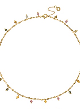 HERBE合璧 留光彩宝碧玺款项链叠戴链毛衣链日常时尚百搭通勤女款