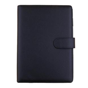 晨光活页笔记本皮面记事本25K带扣读书会议记录本可拆卸商务办公18K加厚9孔大号软皮简约大学生皮面本日记本