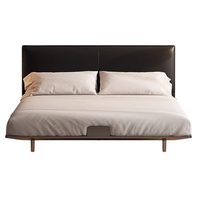 悬浮床碳素钢架皮质软包床头