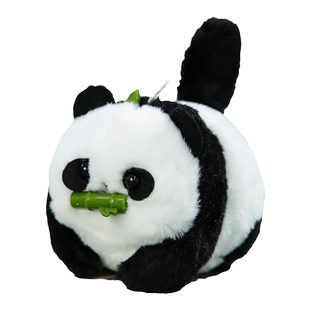 会摇尾巴的公仔拉线绳小猫咪小狗熊猫玩偶毛绒玩具钥匙扣书包挂件