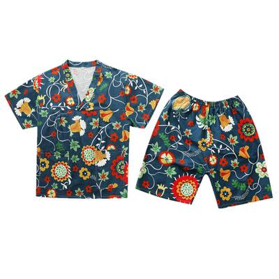 汗蒸服男女全棉情侣装日式