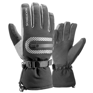 洛克兄弟双层加厚手套滑雪骑行摩托车运动保暖防水防寒男女冬季
