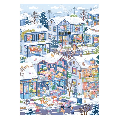 俊贝16.0小镇街景系列造景贴纸