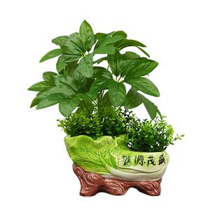 仿真绿植假花盆栽装饰小摆件创意室内客厅办公桌面花卉植物盆景
