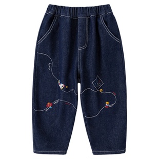 【软牛仔】嘟嘟家男童裤子春季宝宝长裤春秋新款儿童牛仔裤春装潮