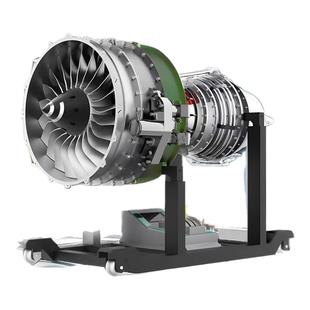 涡喷涡扇发动机拼装模型全金属不锈钢电动可发动飞机迷你引擎玩具